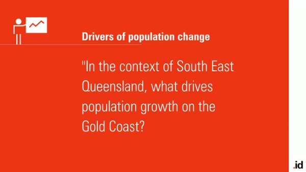 Population change and issues in Coomera, Queensland.